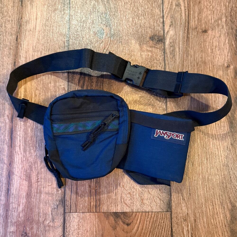 VTG JanSport Hip Pack Water Bottle Holder Made In USA Fanny Pack